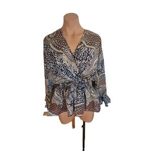 Ashley Stewart Womans 14/16 Animal Print Shirt Top Ladies